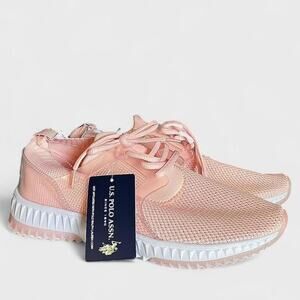 Polo Assn. Peachy Pink Knit Sneakers NWT - Size 10
